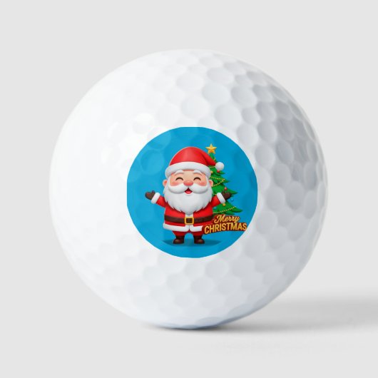 Balles De Golf Salutation joyeuse du Père Noël (Recto)