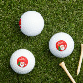 Balles De Golf Salutation joyeuse du Père Noël (Herbe in situ)