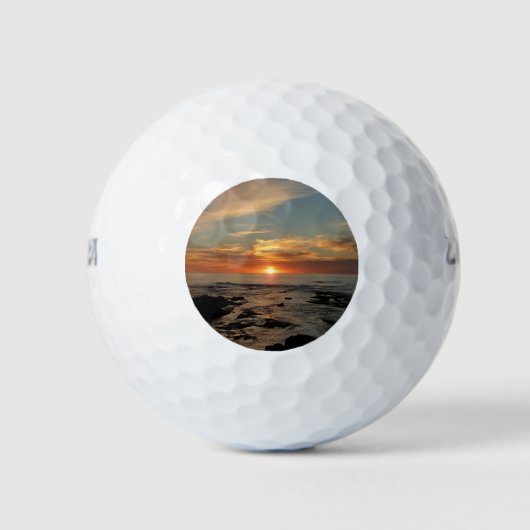 Balles De Golf San Diego Sunset II California Seascape (Devant)