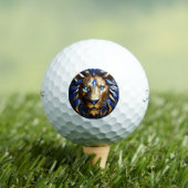 Balles De Golf Sapphire Lion Bleu Et Or, (T-shirt Insitu)