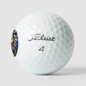 Balles De Golf Sapphire Lion Bleu Et Or, (Logo)