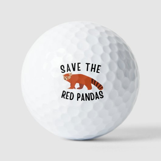 Balles De Golf Sauvez Les Pandas Rouges (Recto)