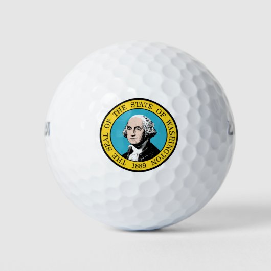 Balles De Golf Sceau de l'État de Washington - (Devant)