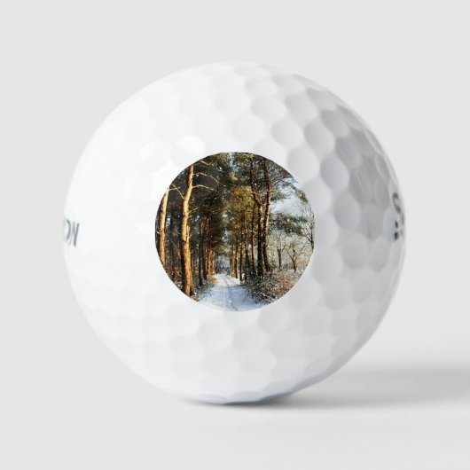 Balles De Golf Scène de neige de la forêt ssf gbcnm (Recto)
