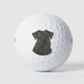 Balles De Golf Schnauzer noir personnalisé (Devant)