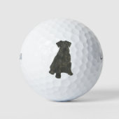 Balles De Golf Schnauzer noir personnalisé (Devant)