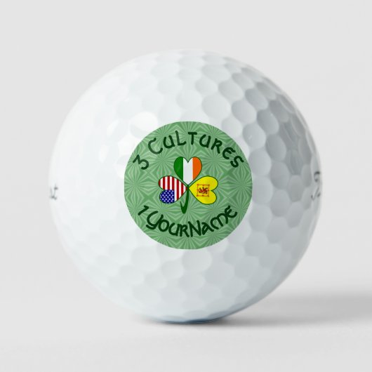 Balles De Golf Scot Líon Irish USA drapeaux Shamrock Golf Ball (Recto)