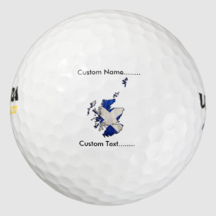 Balles De Golf Scotland St. Andrews Drapeau et carte sur une ball