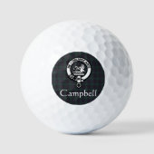 Balles De Golf Scottish Campbell Crest Badge & Tartan (Recto)