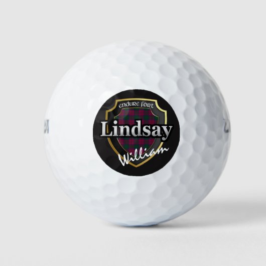 Balles De Golf Scottish Clan Lindsay Personnalisez votre nom (Devant)
