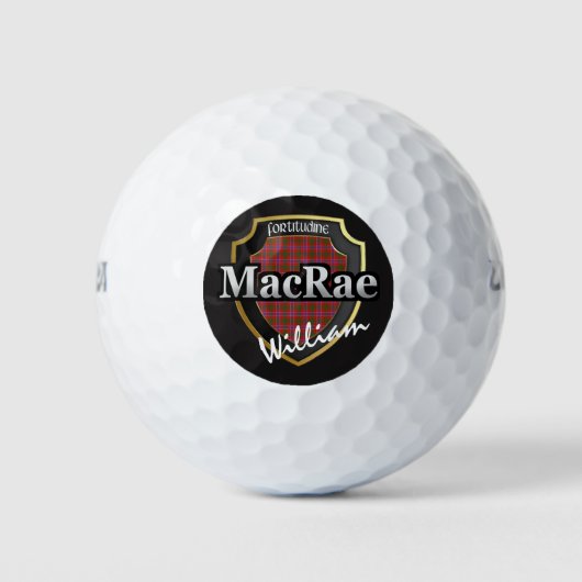 Balles De Golf Scottish Clan MacRae Personnalisez votre nom (Devant)