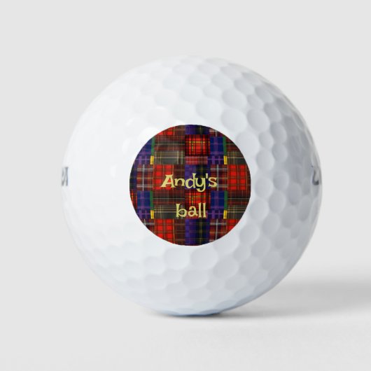 Balles De Golf Scottish Tartan Golf Balls (Devant)