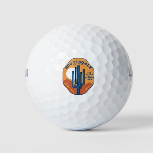 Balles De Golf Scottsdale Arizona Cactus Mountains (Devant)
