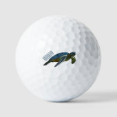Balles De Golf Sea turtle cartoon (Recto)