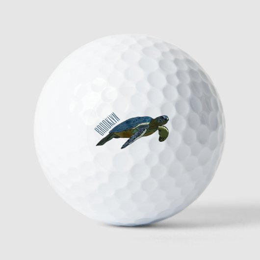 Balles De Golf Sea turtle cartoon (Recto)