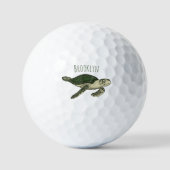 Balles De Golf Sea turtle cartoon (Recto)