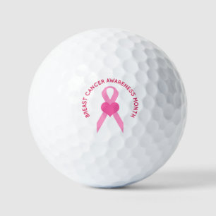 Balles De Golf Sensibilisation au cancer du sein avec le thème du