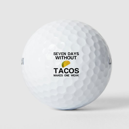 BALLES DE GOLF SEPT JOURS SANS TACOS REND UN FAIBLE (Devant)