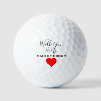 BALLES DE GOLF SEREZ-VOUS MA DEMOISELLE D'HONNEUR BALLONS DE GOLF