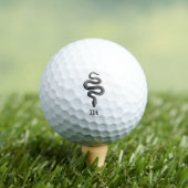 Balles De Golf serpent noir golf pro aquarelle profond (T-shirt Insitu)