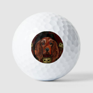 Balles De Golf Setter Rouge Irlandais Carte Postale