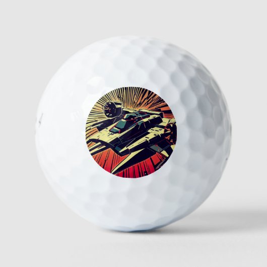 Balles De Golf SF Anime Starfighter - Woodcut (1) (Devant)