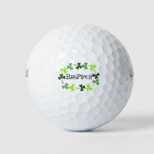 Balles De Golf Shamrock Bagpiper Oval