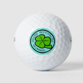 Balles De Golf Shamrock vert Saint Patrick's Day Floral Art (Devant)