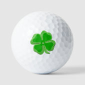 Balles De Golf Shamrocks de la Saint Patrick empilés (Recto)