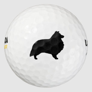 Balles De Golf Shetland Sheepdog Silhouette