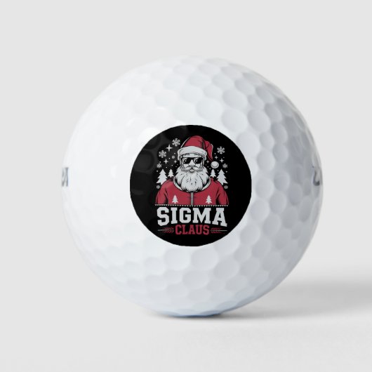 Balles De Golf Sigma Claus Cool Père Noël Christmas Rizz Rizzler (Devant)