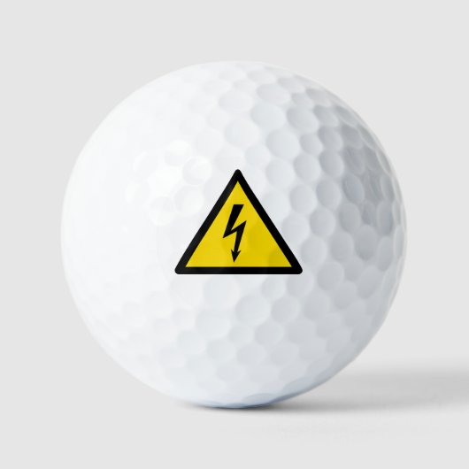 Balles De Golf signal haute tension symbole électrique danger p (Recto)