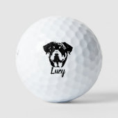 Balles De Golf Signature de nom personnalisé Rottweiler (Devant)