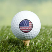 Balles De Golf Signature personnalisée American Flag and Name (T-shirt Insitu)