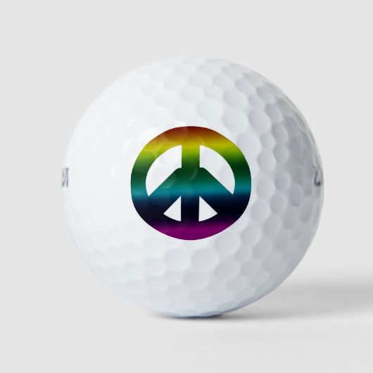 Balles De Golf signe de paix coloré (Devant)