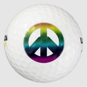 Balles De Golf signe de paix coloré