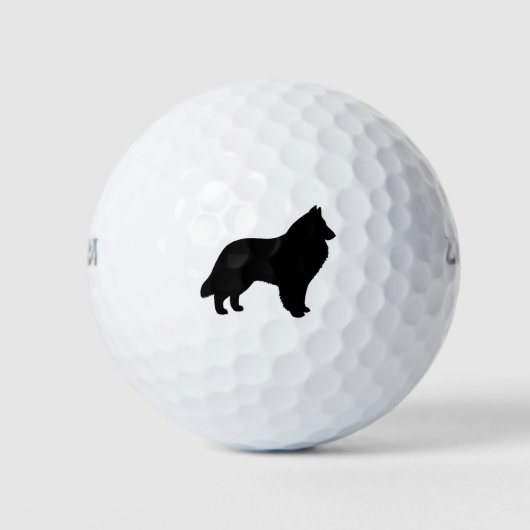 Balles De Golf Silhouette de Berger Belge (Devant)
