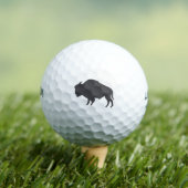 Balles De Golf Silhouette de bison gris charbon (T-shirt Insitu)