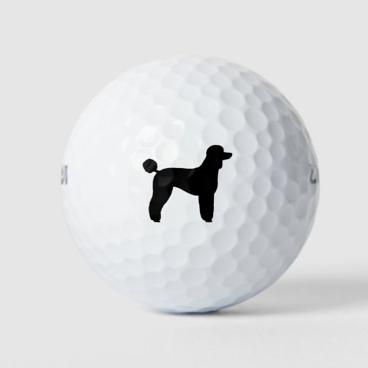 Balles De Golf Silhouette de Caniche Standard (Devant)