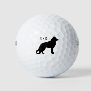 Balles De Golf Silhouette de chien berger allemand