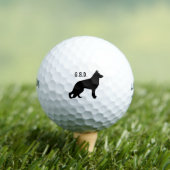 Balles De Golf Silhouette de chien berger allemand (T-shirt Insitu)