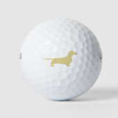 Balles De Golf silhouette de dachshund (Devant)