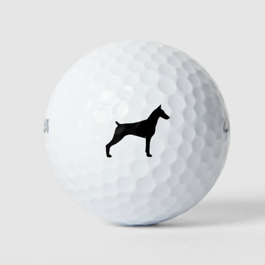 Balles De Golf Silhouette de Dobermann (Devant)