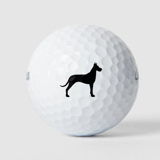 Balles De Golf Silhouette de Grand Danois (Devant)