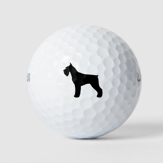 Balles De Golf Silhouette de Schnauzer géant (Devant)