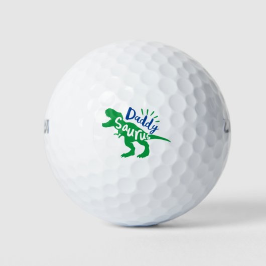 Balles De Golf Silhouette de T-Rex Daddy Saurus (Devant)