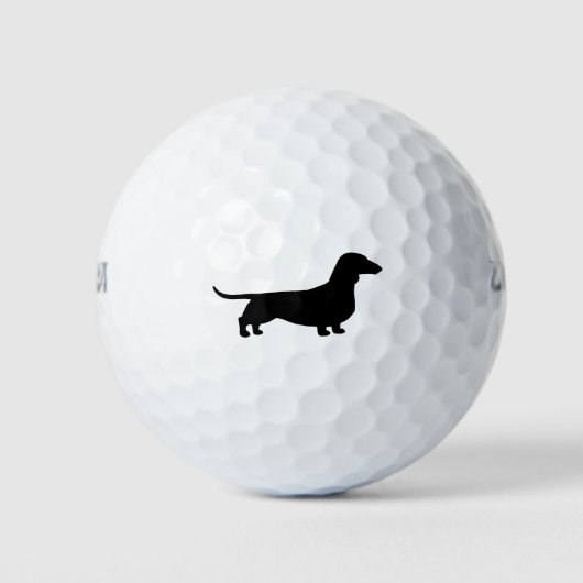 Balles De Golf Silhouette de teckel (Devant)