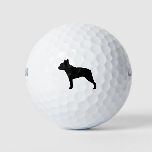 Balles De Golf Silhouette de Terrier de Boston (Devant)