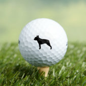 Balles De Golf Silhouette de Terrier de Boston (T-shirt Insitu)