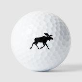 Balles De Golf Silhouette d'orignal Animaux sauvages (Recto)